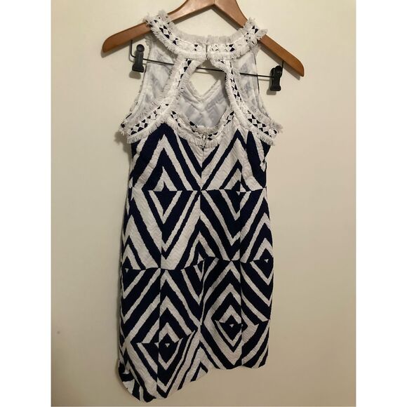 Taylor Dresses Women's Diamond Print Cotton Jacquard Keyhole Back‎ Halte - Picture 7 of 7